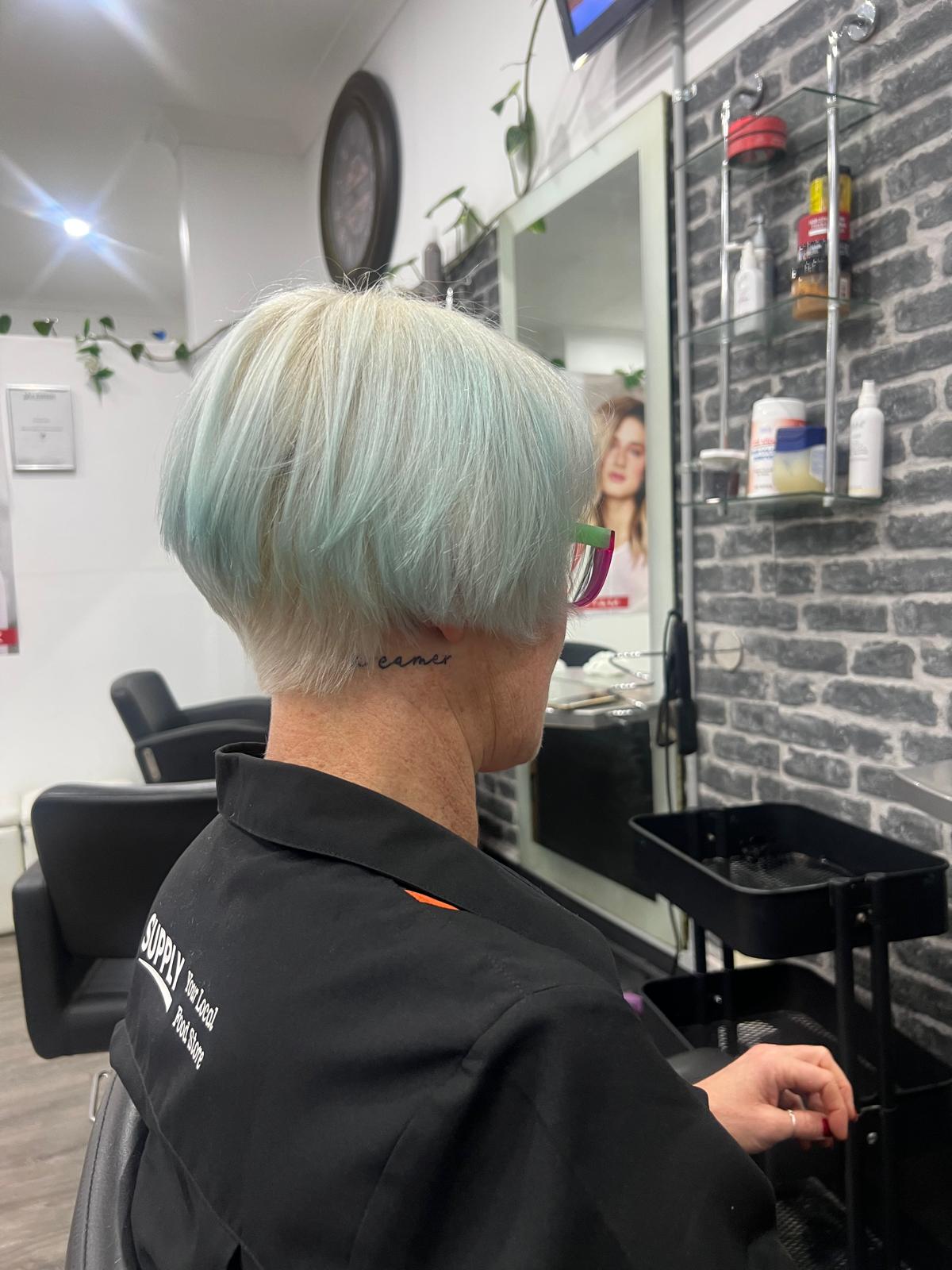 Hair colour transformation after the appointment at Catherines Hair & Beauty
